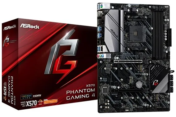 ASRock X570 PHANTOM GAMING 4 Emolevy - AMD X570 - AMD AM4 -kanta - DDR4 RAM - ATX