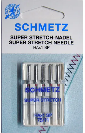 Schmetz ompelukoneen neulat Super Stretch HAx1SP koko 75 - 5 kpl.